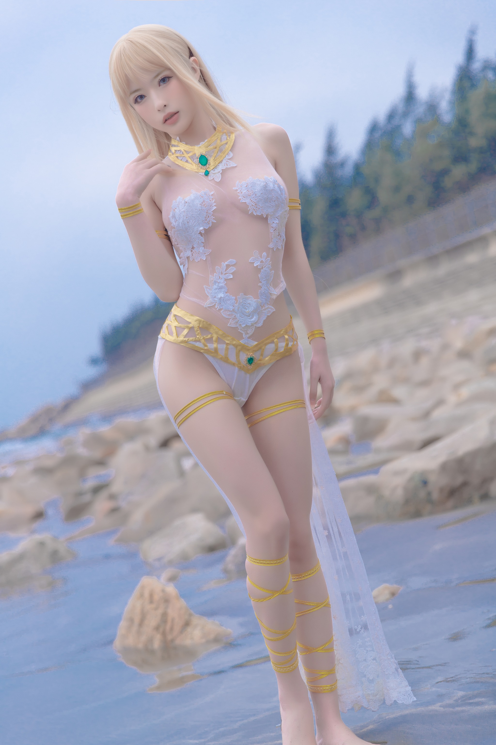 图片[1]-清水由乃 – NO.023 玛丽萝丝 白色泳衣 [33P]-XikXak